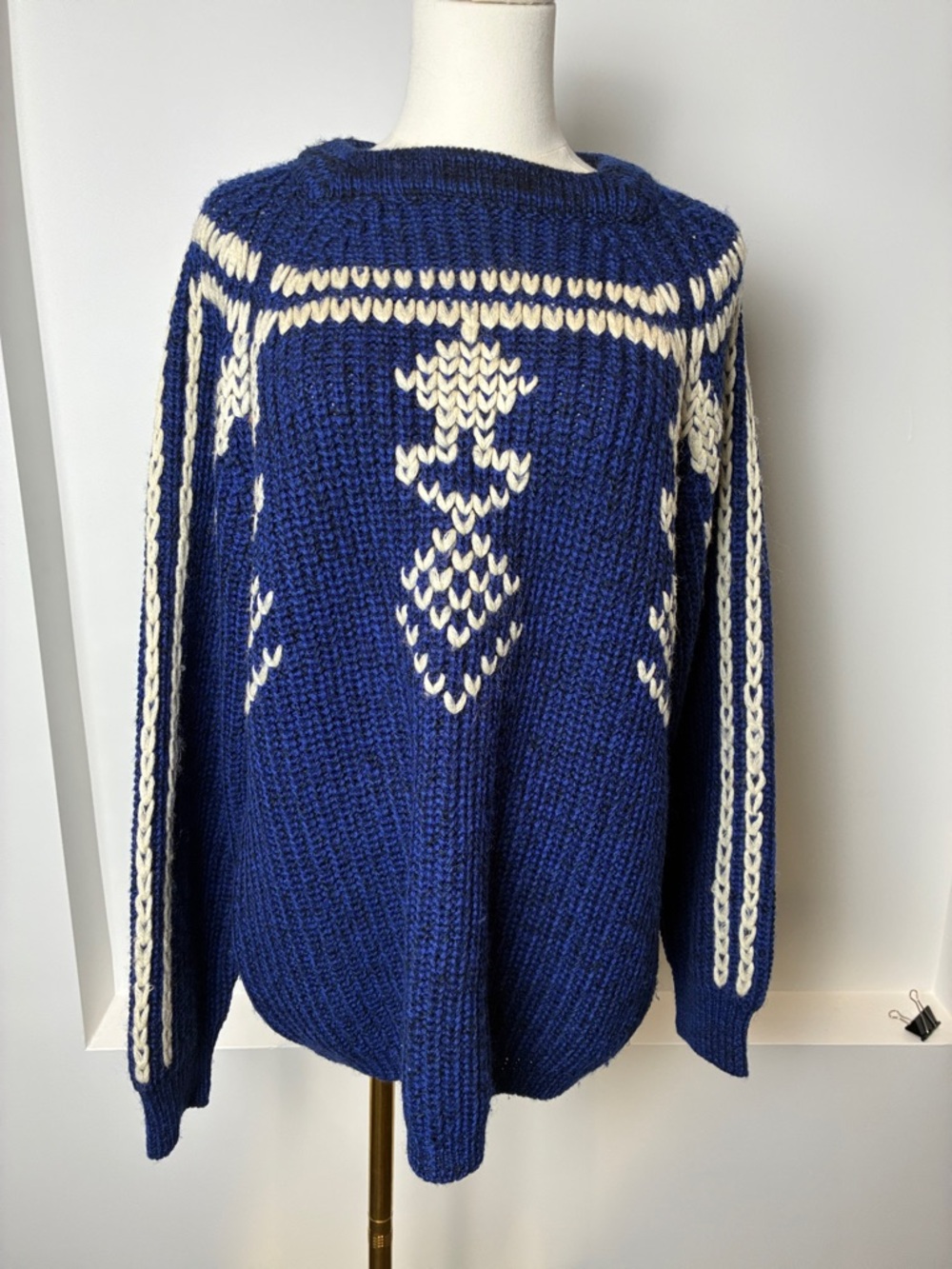 vintage wool sweater from Mon Tricot Paris Chunky Crewneck après ski